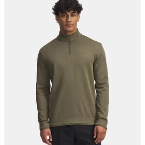 NWT Under Armour UA SweaterFleece Men's ¼ Zip Top in Marine OD Green size Large